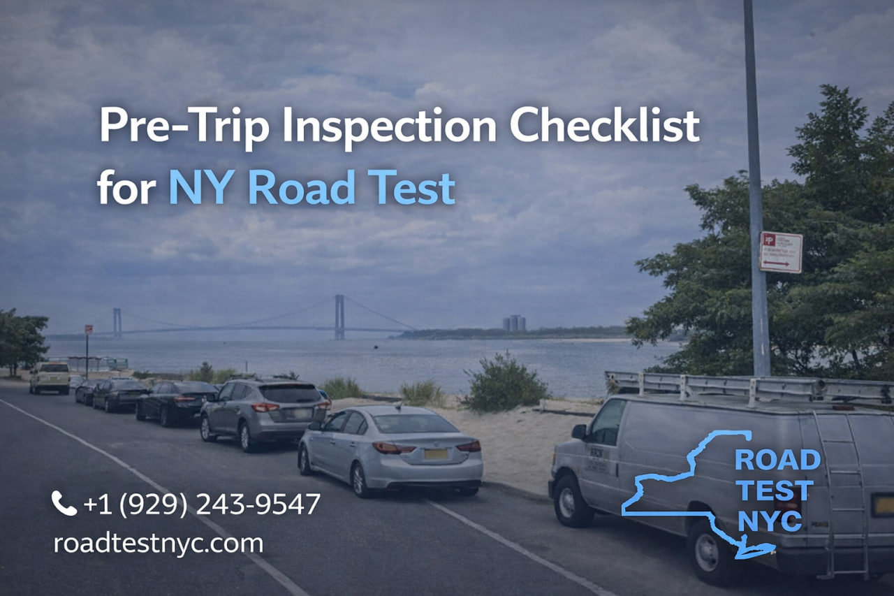 Lista de verificación de inspección previa al viaje para la prueba de manejo en Nueva York